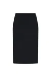Gucci Women's Horsebit Wool Midi Skirt In Black