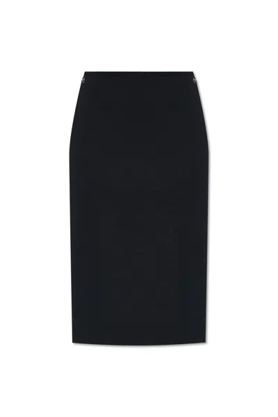 Gucci Women's Horsebit Wool Midi Skirt In Black