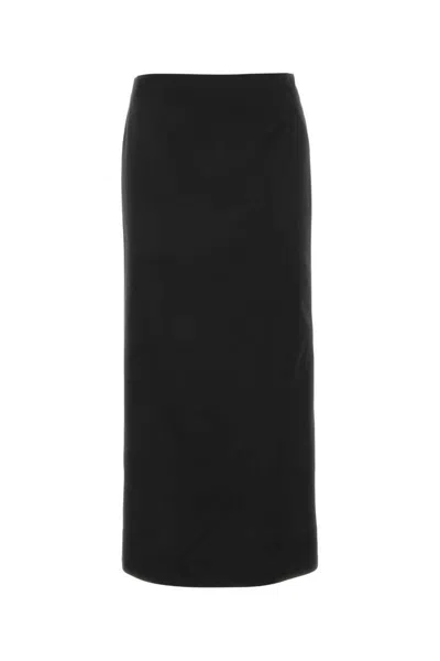 Gucci Black High-rise Silk Satin Maxi Skirt