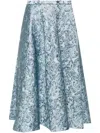 Gucci Jacquard-pattern Midi Skirt In Glossy Sky