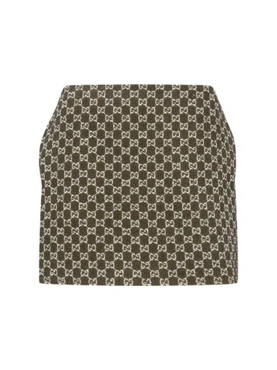 Gucci Midi And Knee Length Skirt Design In Brown