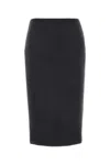 Gucci Dark Grey Embroidered Wool And Silk Skirt In Grey