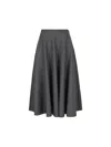 Gucci Women Wool Skirt In Medium Grey/mix