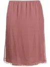 Gucci Lace-trim Slip Skirt In Multicolor