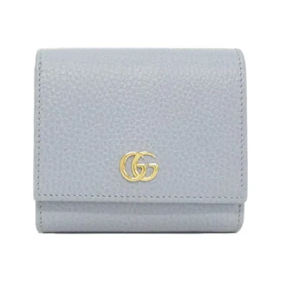 Pre-owned Gucci Sky Blue Leather Wallet (bi-fold) ()