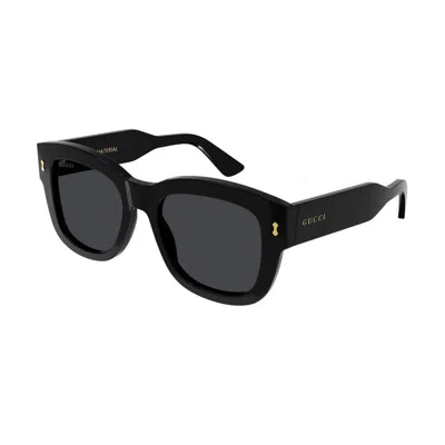 Gucci Sleek Black Acetate Sunglasses For Men In Carryover Collection