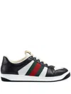 GUCCI SLEEK BLACK LEATHER SNEAKERS FOR MEN