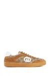 Gucci Sneakers With Incrocio Gg In Brown