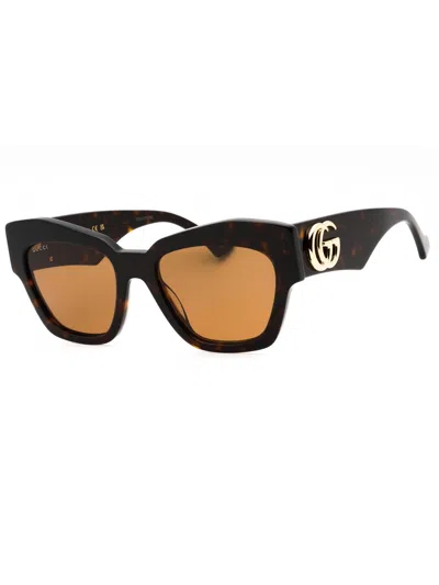 Gucci Sleek Cat Eye Mini Sunglasses In 褐色