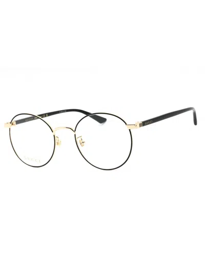 Gucci Sleek Metal Round Unisex Eyeglasses In Neutral