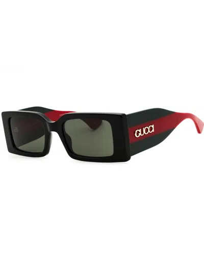 Gucci Sleek Rectangular Mini Sunglasses For Women In Black