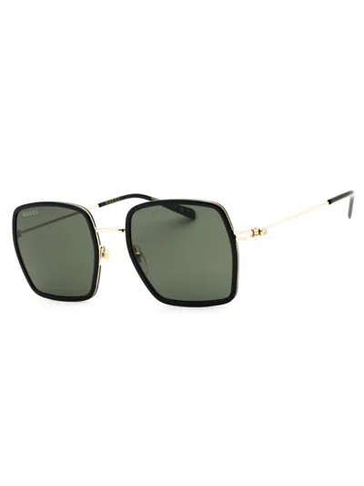 Gucci Sleek Rectangular Sunglasses For Women In Green