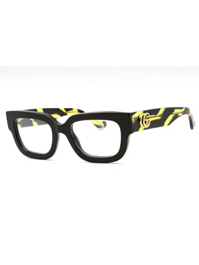 Gucci Sleek Rectangular Women's Eyeglasses In Black