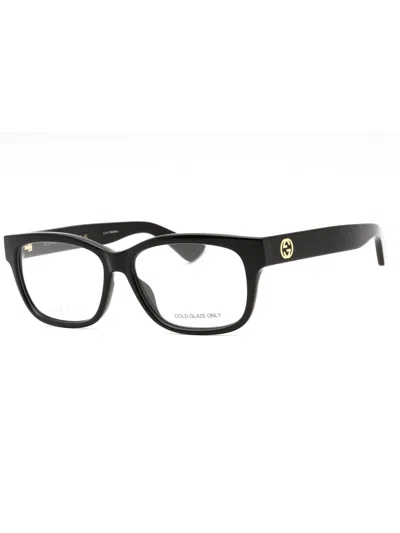 Gucci Sleek Rectangular Women's Eyeglasses In Black