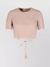 Gucci Sleeve Tie Cropped Top In Pink