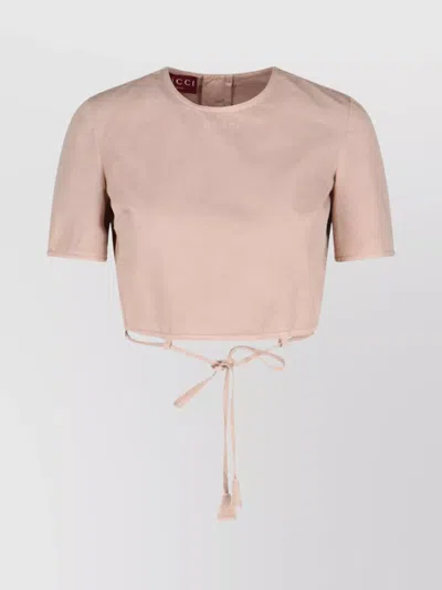 GUCCI SLEEVE TIE CROPPED TOP