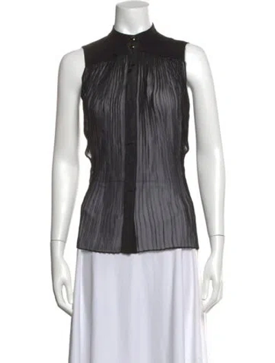 Pre-owned Gucci Sleeveless Blouse In Black