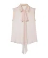Gucci Sleeveless Blouse In White