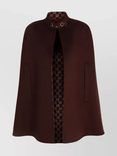 GUCCI SLEEVELESS HIGH COLLAR WOOL JACKET