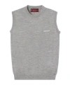 Gucci Sleeveless Knitted Vest In Gray