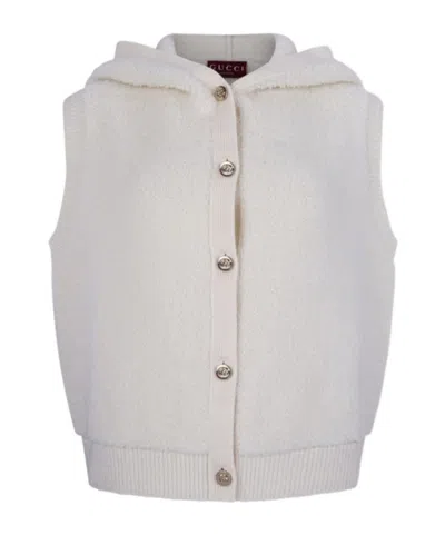 Gucci Sleeveless Knitted Vest In White