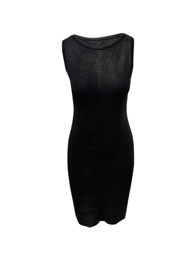 Pre-owned Gucci Sleeveless Midi Dress In Black