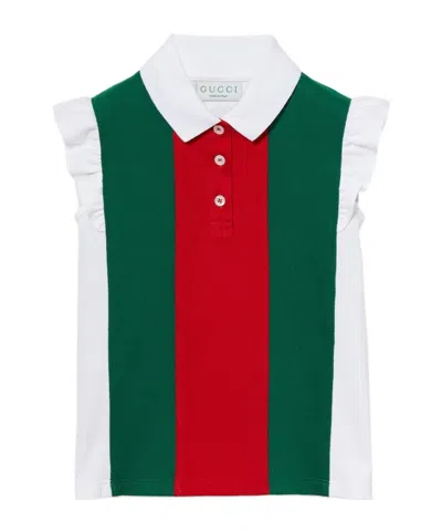 Gucci Sleeveless Polo Shirt In Green