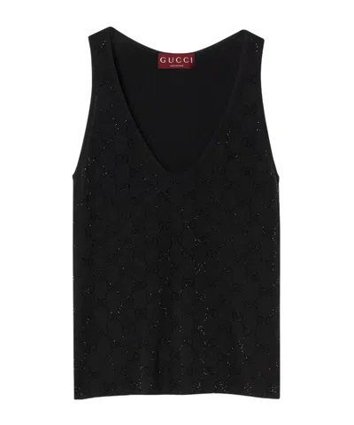 Gucci Sleeveless Vest In Black