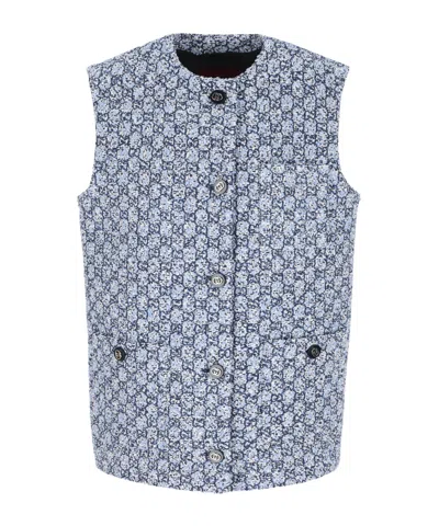Gucci Sleeveless Vest In Blue