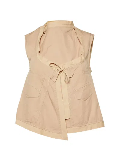 Pre-owned Gucci Sleeveless Wrap Top In Neutral