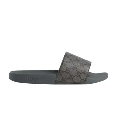 Pre-owned Gucci Slide 'grey Monogram'