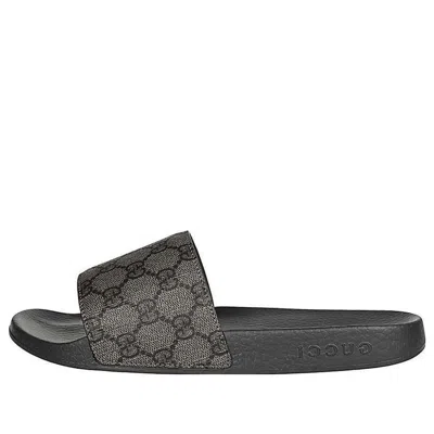 Gucci Slide 'grey Monogram' In Multi