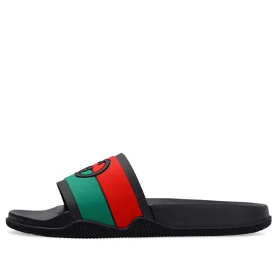 Gucci Slide 'interlocking G - Black Red Green'