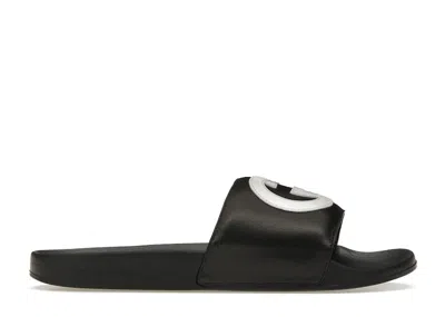 Pre-owned Gucci Slide Interlocking G Leather (women's) Sneakers In Black/white