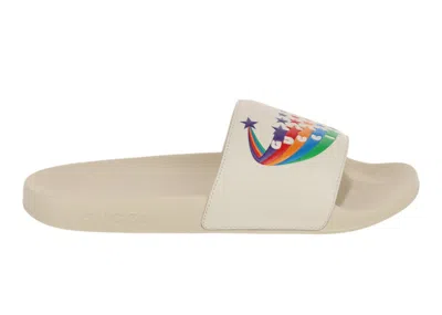 Pre-owned Gucci Slide Rainbow Pursuit (women's) Sneakers In Beige