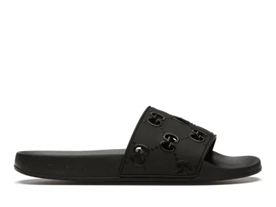 Pre-owned Gucci Slide Rubber (women's) Sneakers In Black