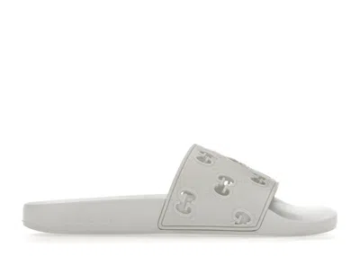 Pre-owned Gucci Slide Rubber (women's) Sneakers In White