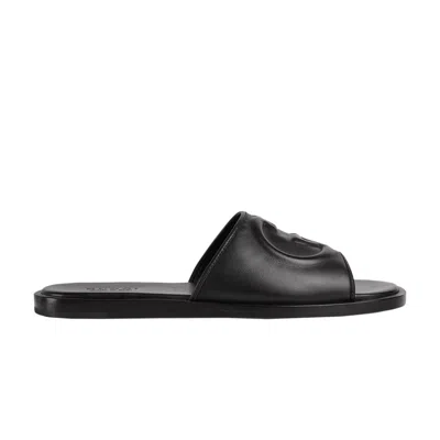 Pre-owned Gucci Slide Sandal 'interlocking G - Black' | Men's Size 9