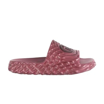 Pre-owned Gucci Slide Sandal 'interlocking G - Rubber' | Red | Men's Size 6