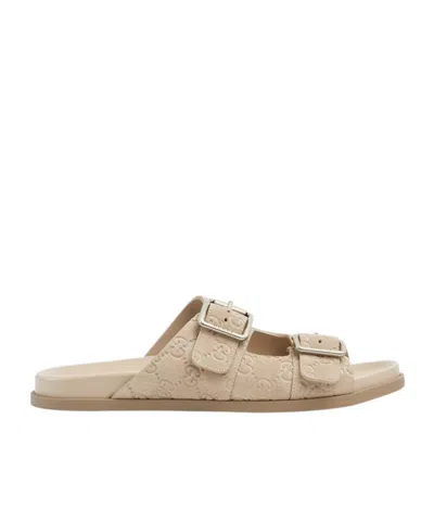 Gucci Slide Sandals In Neutral