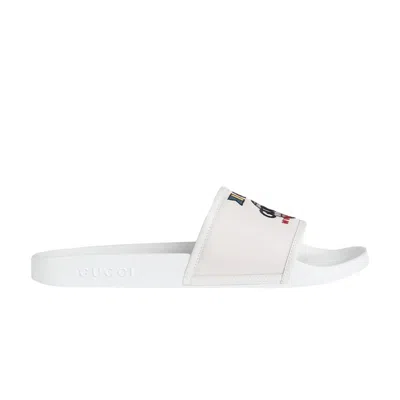 Pre-owned Gucci Slide 'worldwide Flag - White'