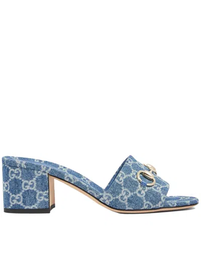 Gucci Slider Sandal With Clamp In Blue