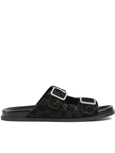Gucci Slider Sandals In Black