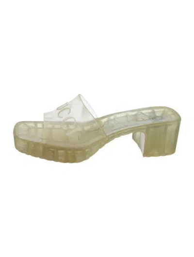 Pre-owned Gucci Slides In Transparent
