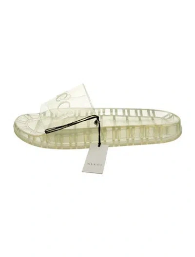 Pre-owned Gucci Slides W/ Tags In Transparent