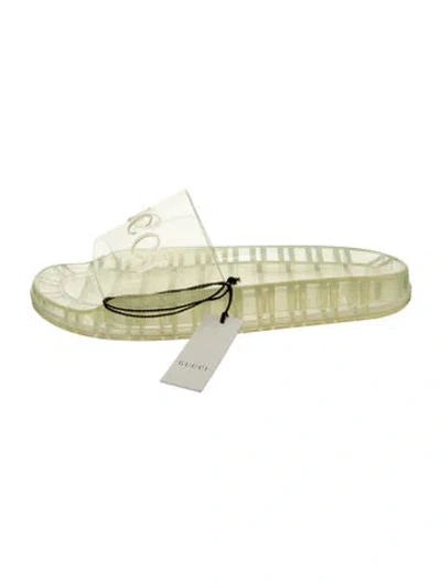 Pre-owned Gucci Slides W/ Tags In Transparent