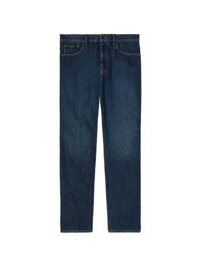 Gucci Slim Fit Cotton Denim Jeans In Multi