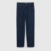 Gucci Mens Dark Blue Brand-embossed Mid-rise Straight-leg Jeans In Blue