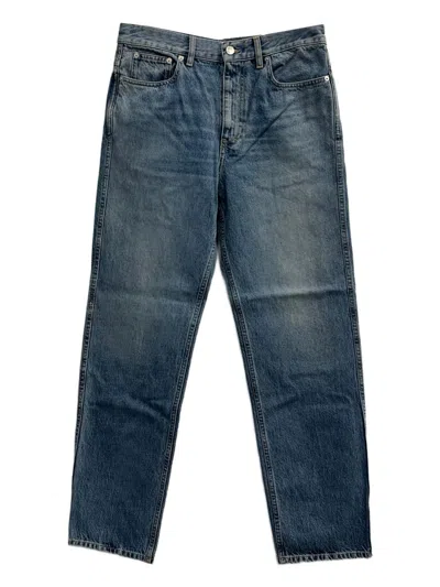 Gucci Slim Fit Cotton Denim Trousers In Blue