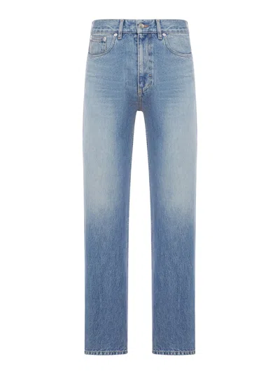 Gucci Slim-fit Cotton Denim Trousers In Blue